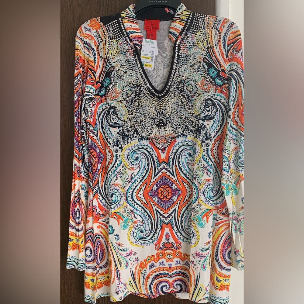 New Cristina top with studded design.